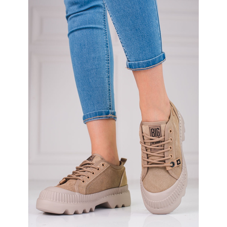 Dámské kožené tenisky Big Star KK274511BE béžový 1