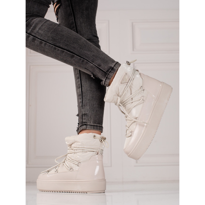 Dámské světle béžové shelovet sněhule béžový 2