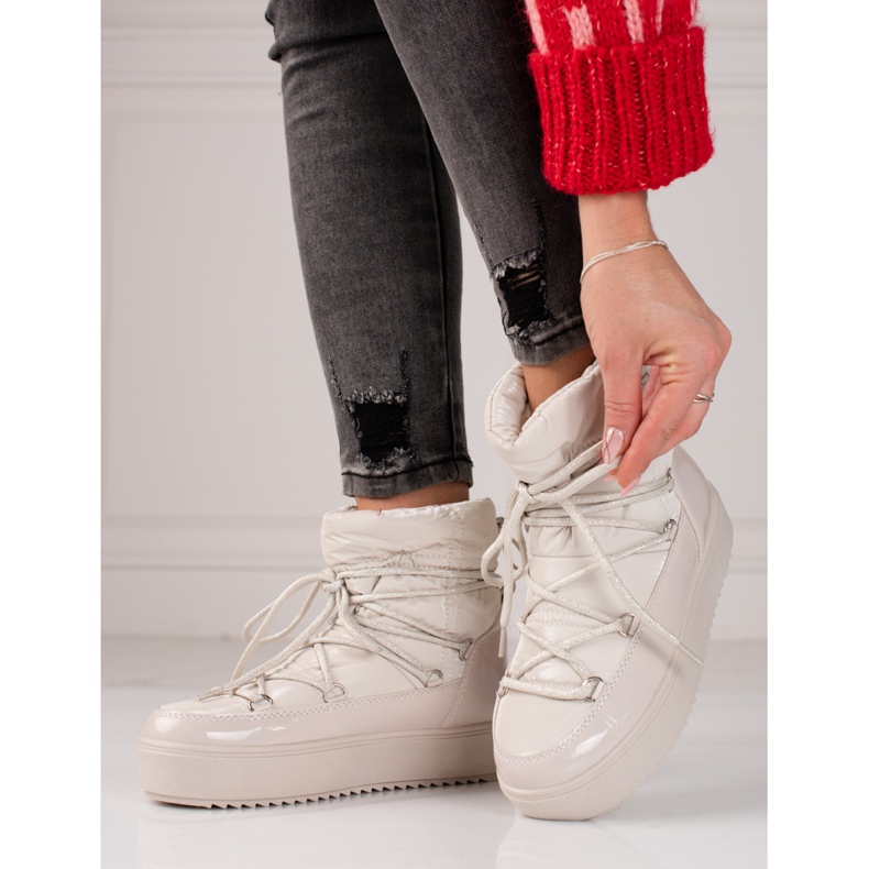 Dámské světle béžové shelovet sněhule béžový 1