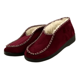 Teplé pantofle Felt Adanex 17013 Burgundy vícebarevný 2