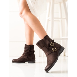 W. Potocki Nazouvací semišové boty Potocki hnědý 1