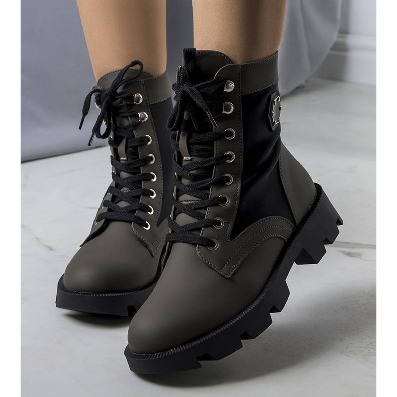 BM Zelené, zateplené kozačky Orozo černá zelená 2