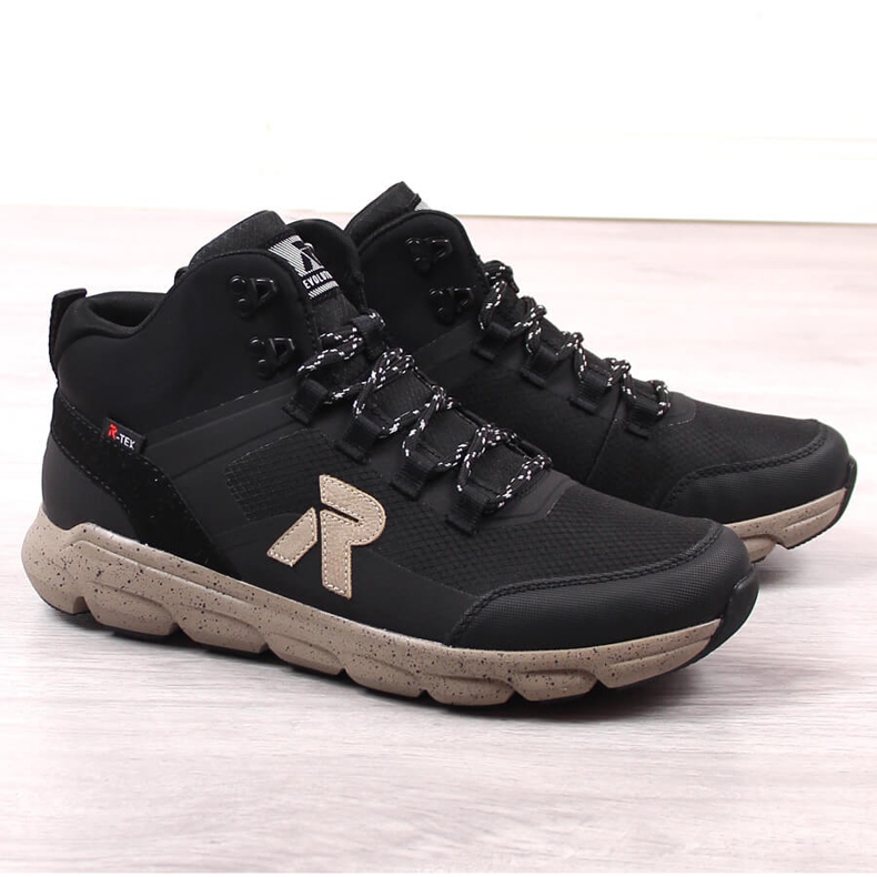 Černé nepromokavé vysoké boty Rieker Revolution 07862-00 pro muže červené 1 Černé nepromokavé vysoké boty Rieker Revolution 07862-00 pro muže červené 1