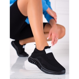 SHELOVET Nazouvací sportovní obuv černá 1