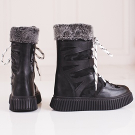 W. Potocki Dětské sněhule Potocki camo černá 1