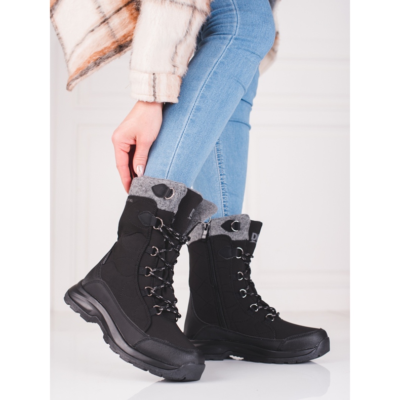 Dámské šněrovací trekové boty DK voděodolné černá 2