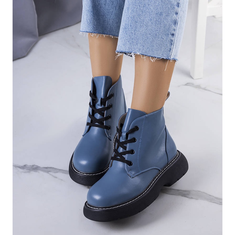 BM Modré zateplené boty Lutero modrý 1