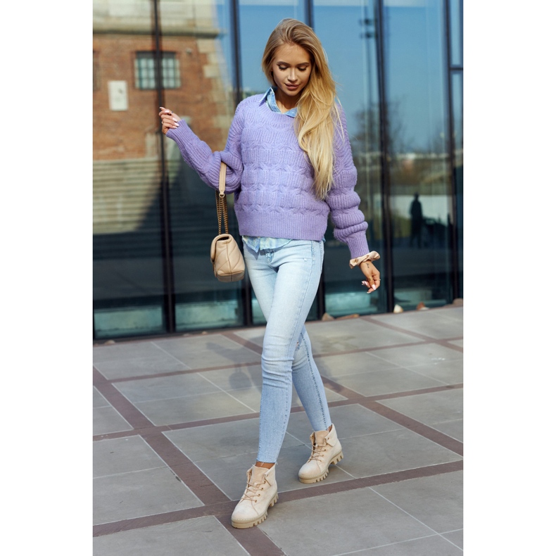 S.Barski Semišové kotníkové boty Trapper, světle béžová béžový 4