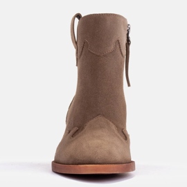 Marco Shoes Kotníkové boty z přírodního semiše bez zateplení béžový zelená 2