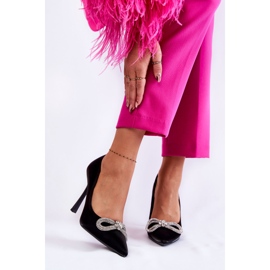 PS1 Elegantní černé Alyssa Podpatky S Mašlí černá 2