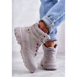 Dámské zateplené boty Lee Cooper LCJ-22-01-1373 šedé šedá 3