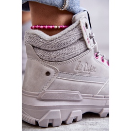 Dámské zateplené boty Lee Cooper LCJ-22-01-1373 šedé šedá 2