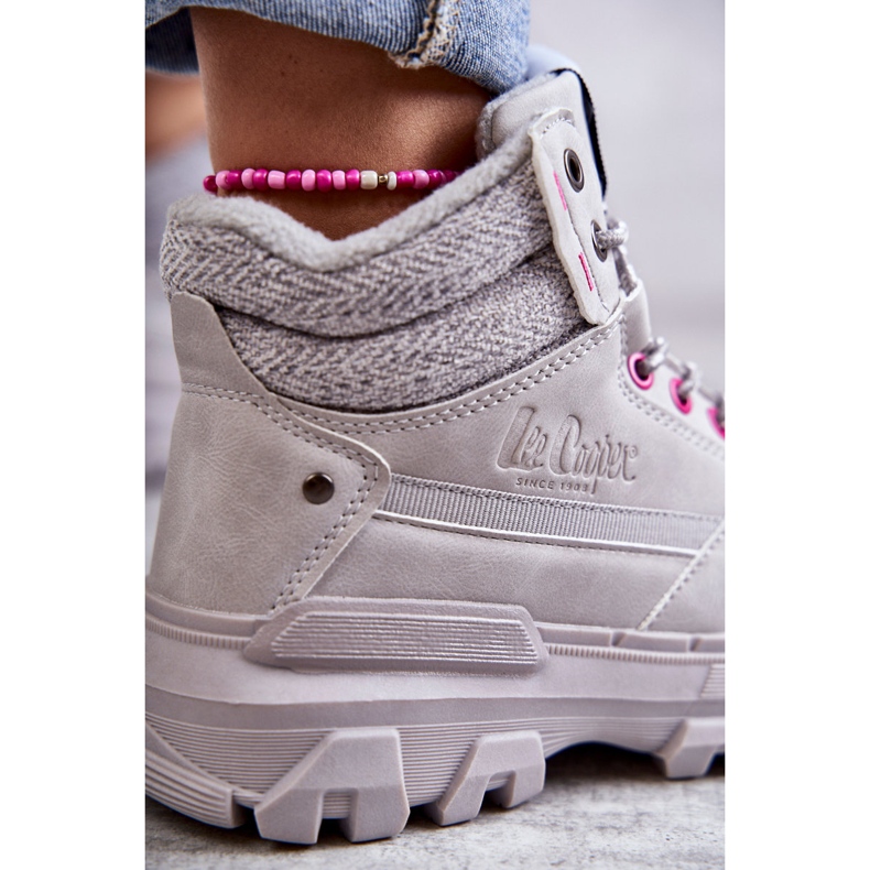 Dámské zateplené boty Lee Cooper LCJ-22-01-1373 šedé šedá 2
