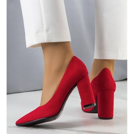 PA1 Červené lodičky na sloupku Melvil 1