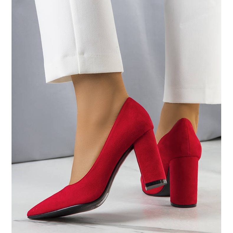 PA1 Červené lodičky na sloupku Melvil 1