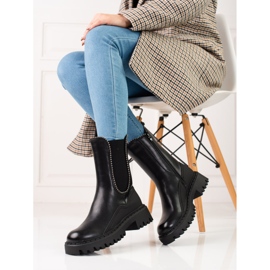 Vysoké Chelsea boty z eko kůže černá 1 Vysoké Chelsea boty z eko kůže černá 1