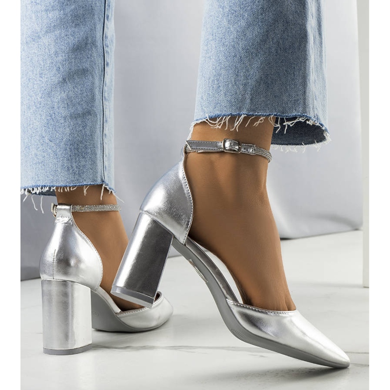 BM Stříbrné lodičky s kubickou zirkonií Leighton stříbrný 1