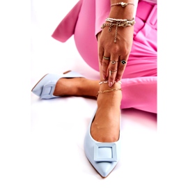 WS1 Kožené Baleríny S Modrým Ornamentem Simone Spitz 3