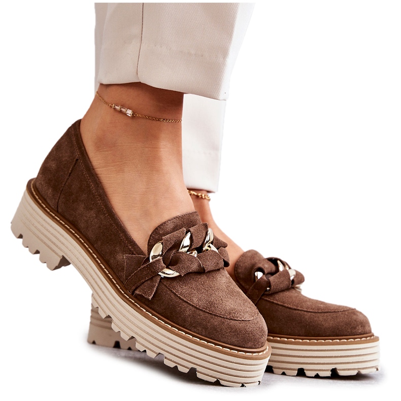 Dámské boty Suede Laura Messi 2523 Brown hnědý zelený 1