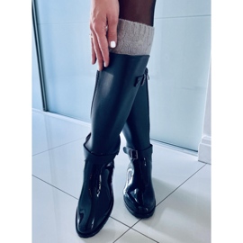 BM Dělené černé galoše černý 1