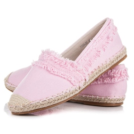 Vices Růžové espadrilky se střapci růžový 4