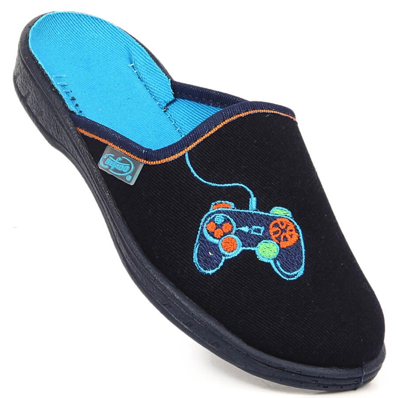 Chlapecké domácí pantofle tmavě modré Befado 707Y420 námořnická modrá 1