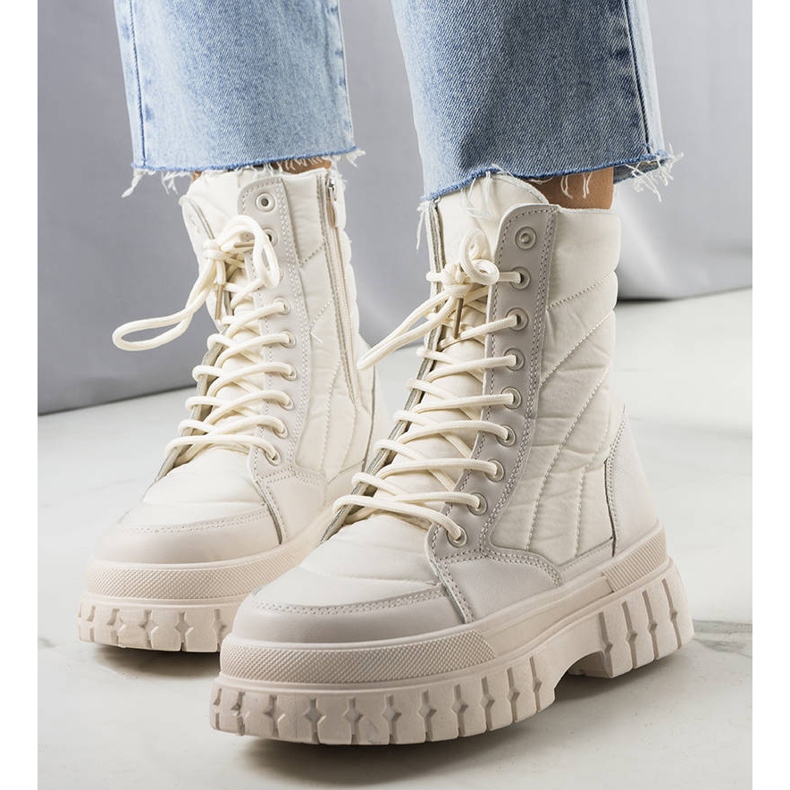 Béžové zateplené sněhule Arinna béžový 1