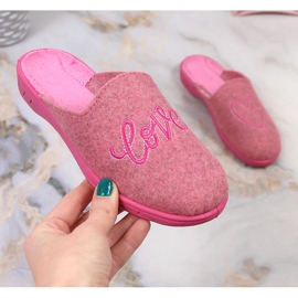 Dívčí domácí pantofle plstěné posuvné růžové Befado 707Y428 růžový 2