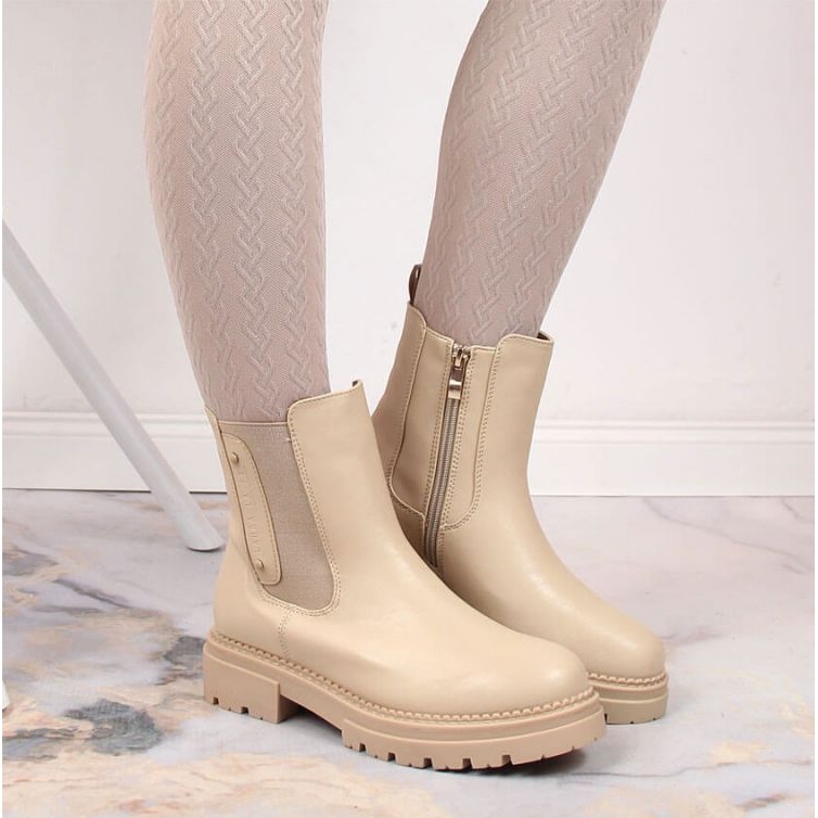 Teplé boty Jodhpur Laura La.Fi W PMR21 béžový 2 Teplé boty Jodhpur Laura La.Fi W PMR21 béžový 2