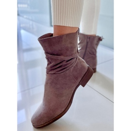 PA1 Ploché semišové boty Theda Khaki béžový 1