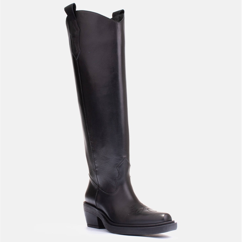 Marco Shoes Kovbojské boty se širším obvodem černý 1