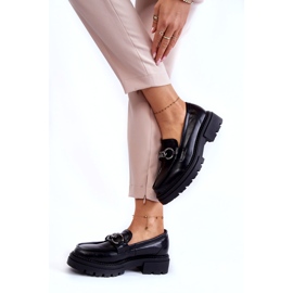 Dámské ekologické kožené boty la.fi černá s řetězem černý 3