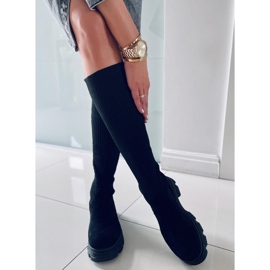 BM Ponožkové botičky Janelle Black černý 2