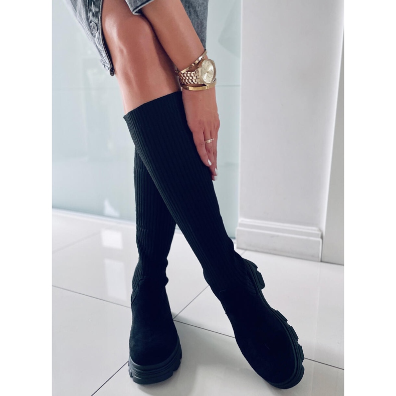 BM Ponožkové botičky Janelle Black černý 2