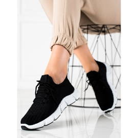 SHELOVET Černé sportovní tenisky černá 1