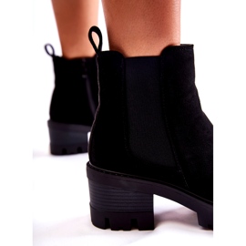 Seastar Zateplené dámské kozačky se zipem, černé černá 4