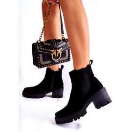 Seastar Zateplené dámské kozačky se zipem, černé černá 3