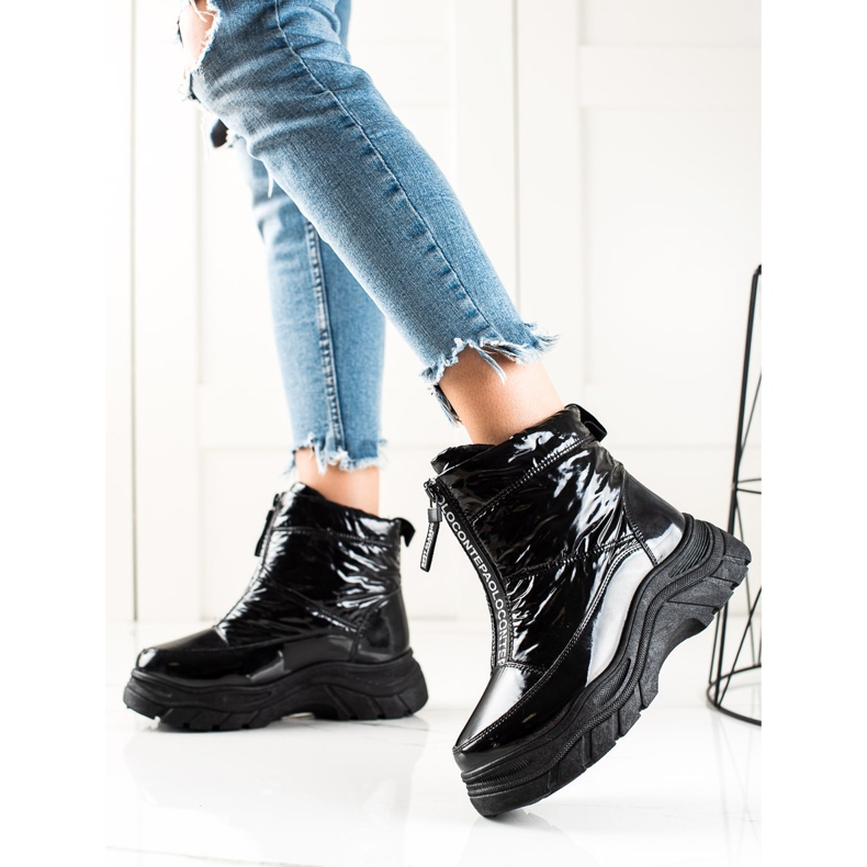 Sněhule na platformě VINCEZA černý 1