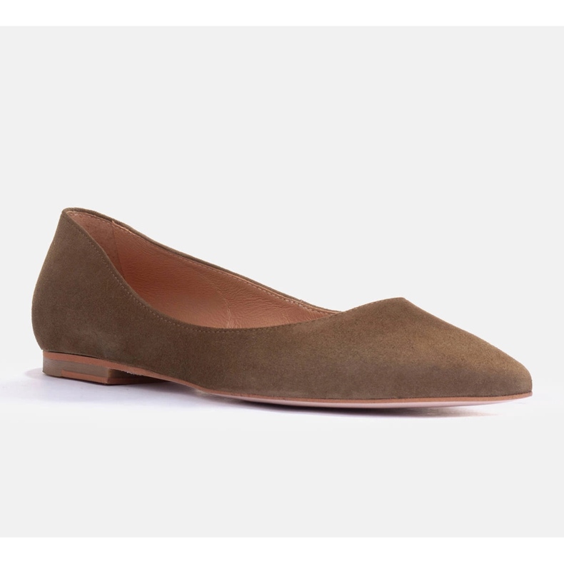 Marco Shoes Subtilní balerínky khaki zelený 1