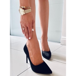 PA1 Dámské saténové vysoké podpatky Talia Black černá 2