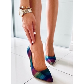 PA1 Dámské duhové lodičky Halsey Colorful fialová modrý růžový vícebarevný zelený 2