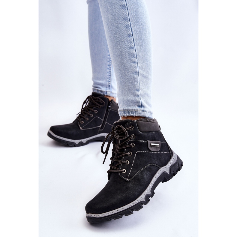 PA1 Dámské Trapper Boty Teplý zip Black Jake černá 2