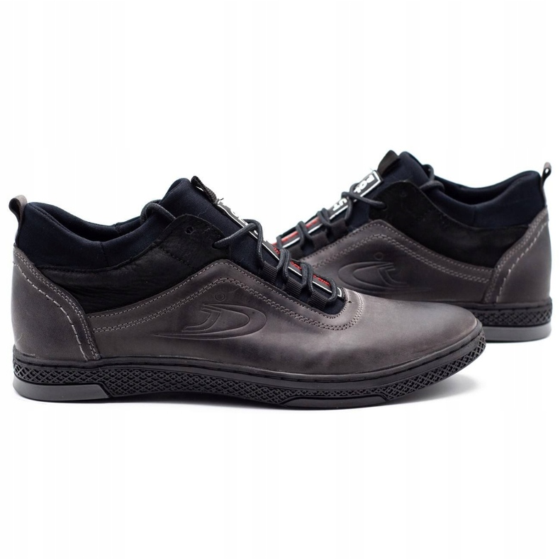 Polbut Pánské zimní boty K27F, šedé černá 3