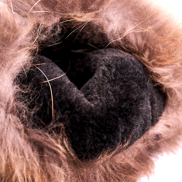 Dámské sněhové boty izolované černou kožešinou kůží černá 4