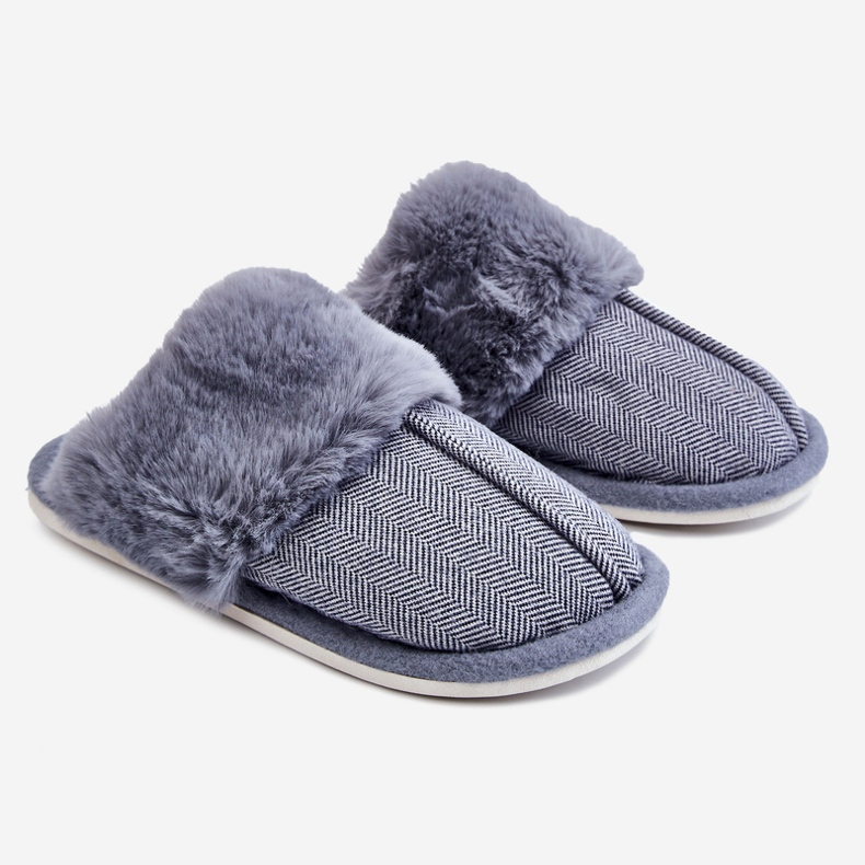 Pánské zateplené pantofle Navy Blue Marcus modrý 1