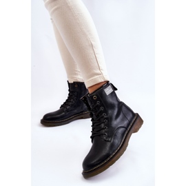 Dámské kožené zateplené boty GOE II2N4053 Black černý 2
