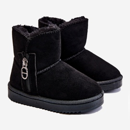 Dětské nazouvací teplé sněhule Black Catellie černá 2
