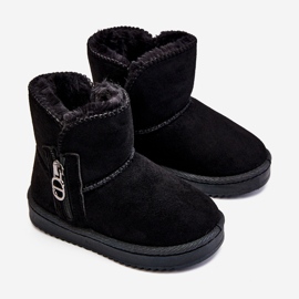 Dětské nazouvací teplé sněhule Black Catellie černý 1