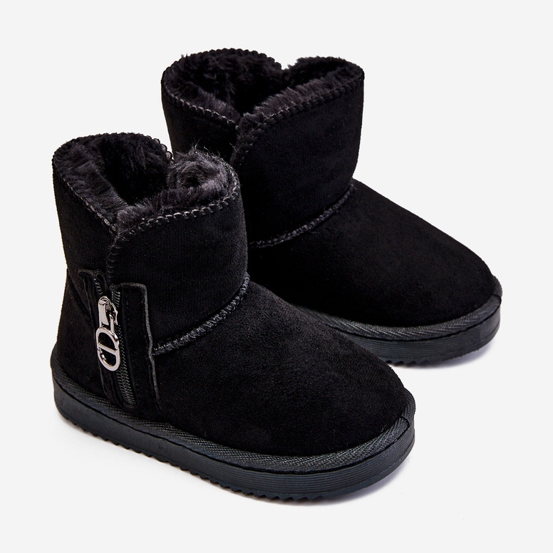 Dětské nazouvací teplé sněhule Black Catellie černý 1