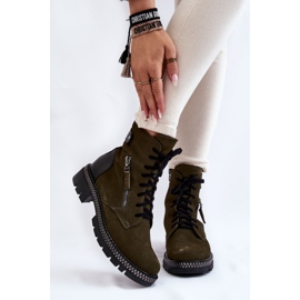 Semišové zateplené boty Laura Messi 2508 Green zelená 1 Semišové zateplené boty Laura Messi 2508 Green zelená 1